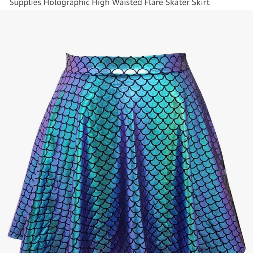 Mermaid High Waisted Flare Skater Skirt